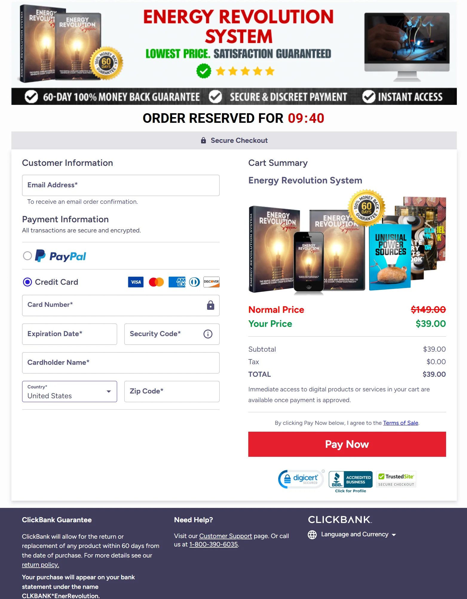 Energy Revolution System order